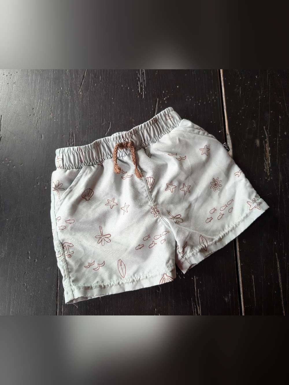 Gerber Modern Moment Green Baby Toddler Mesh Swim Shorts Trunks Ocean Size 12m